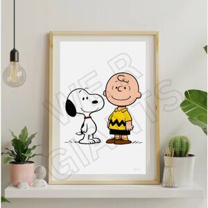 Snoopy and Charlie Brown 11x17 Art Print